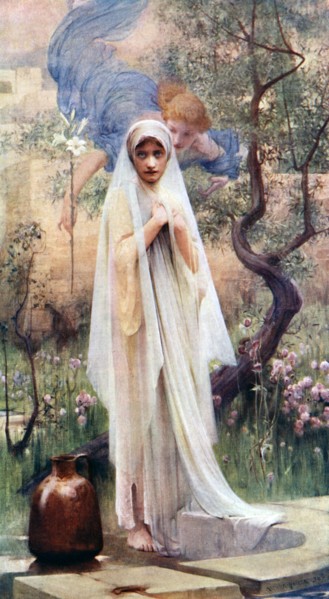'The Annunciation', 1926.Artist: Arthur Hacker
