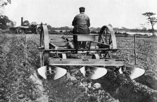 Ploughing by machinery, c1926.Artist: Sir John Fowler