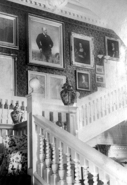 Staircase decorated with paintings, c1882. Artist: Unknown