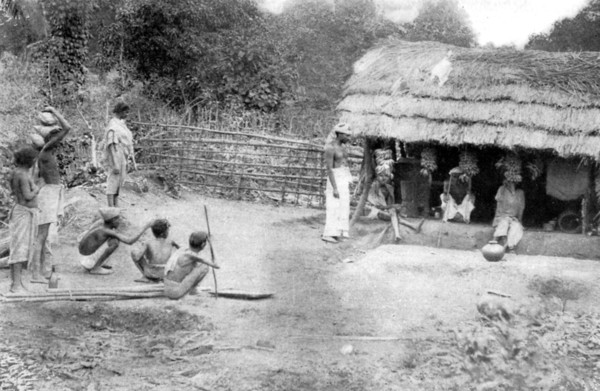 Village outcasts shopping in south India, 1926. Artist: Unknown
