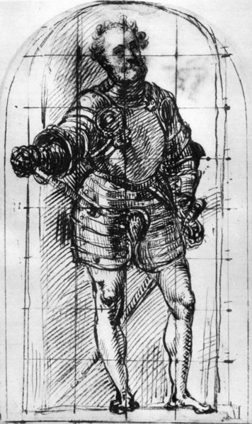 Sketch for the portrait of the Duke of Urbino, 1536, (1937). Artist: Titian