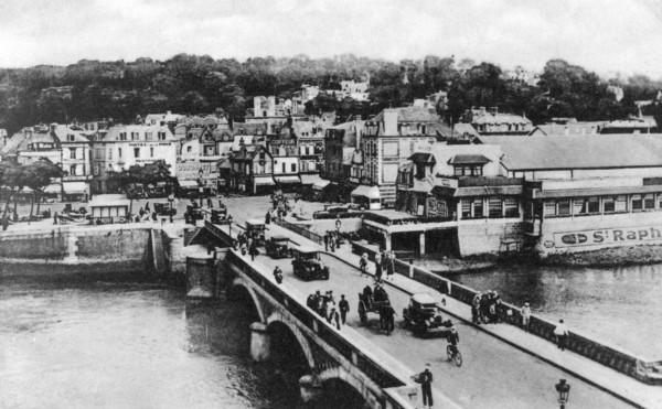 The bridge on the River Touques, Trouville, France, c1920s. Artist: Unknown