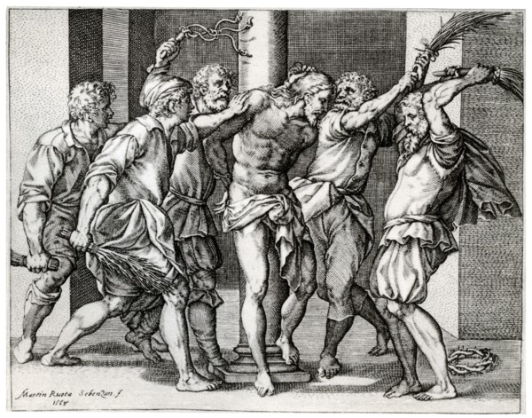 'The Scourging of Christ', 1568, (1937). Artist: Martino Rota