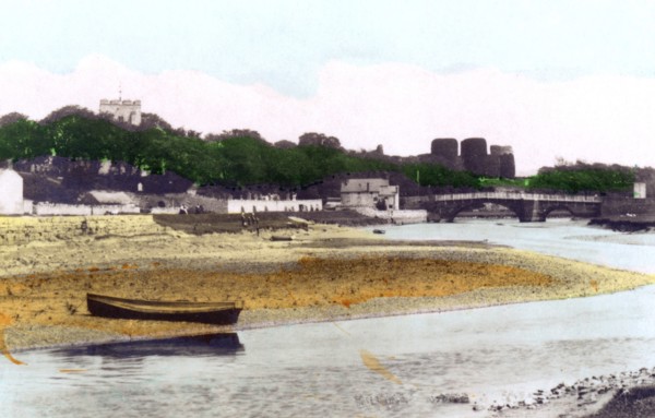 Rhuddlan Castle, near Rhyl, Denbighshire, 1926.Artist: Cavenders Ltd