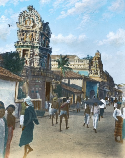 Hindu temple in the Pettah, Colombo, Ceylon. Artist: Unknown