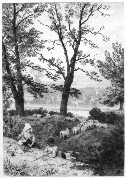 'The Little Shepherds', c1930s.Artist: Birket Foster