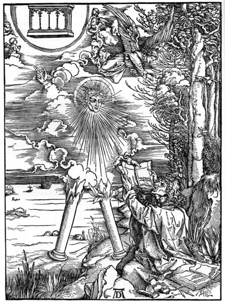 'St John devouring the Book', 1498, (1936).Artist: Albrecht Dürer