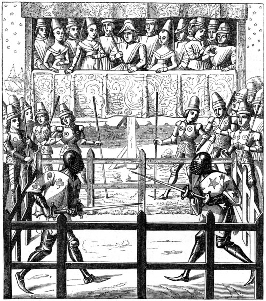 Single combat, 15th century (1849). Artist: Unknown