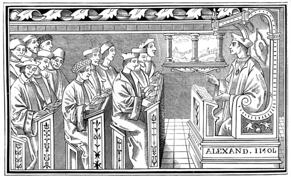 A schoolhouse, 16th century (1849). Artist: Unknown