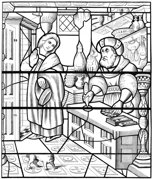 A stained glass window in the church of St Alpin, Chalons, France, 1849.Artist: F de Lasteyrie