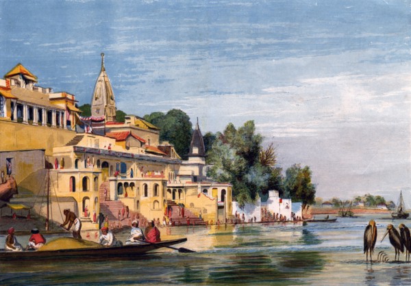 Cawnpore on the Ganges, India, 1857.Artist: William Carpenter