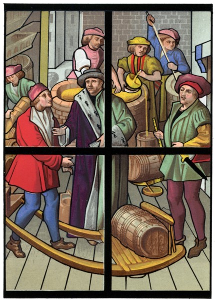 A brewery, 15th century (1849).Artist: Franz Kellerhoven