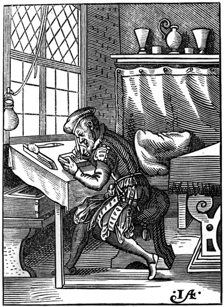Wood engraver, 16th century (1849).Artist: Jost Amman
