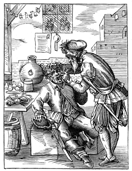 Dentist, 16th century (1849).Artist: Jost Amman