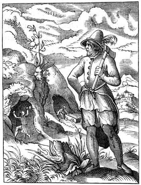 Miner, 16th century (1849).Artist: Jost Amman