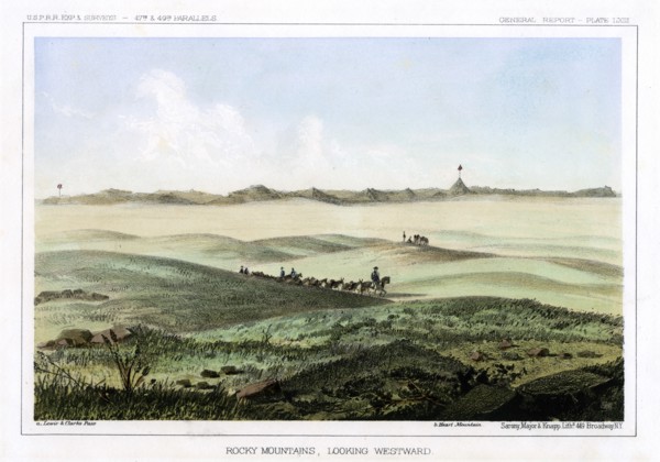 The Rocky Mountains, looking westward, USA, 1856.Artist: John Mix Stanley