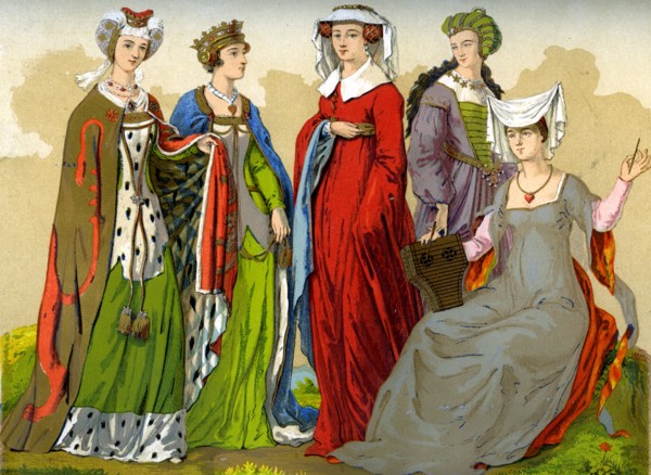 English noblewomen, 15th-16th century (1849).Artist: Edward May