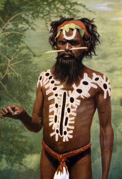 Medicine man, Australia, 1922.Artist: Spencer and Gillen