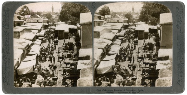 An open bazaar in Damascus, Syria, 1900s.Artist: Underwood & Underwood