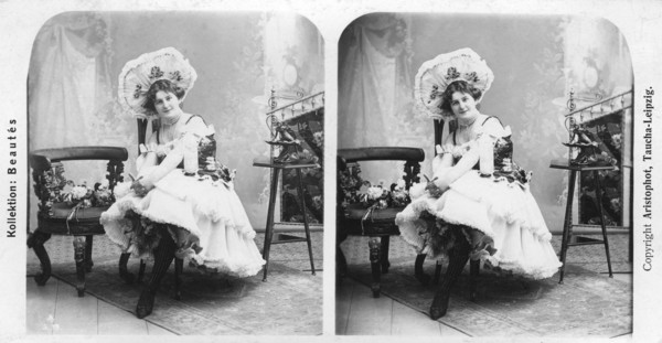 Portrait of a costumed woman, early 20th century.Artist: Aristophot