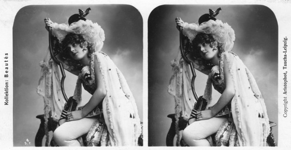 Portrait of a costumed woman, early 20th century.Artist: Aristophot