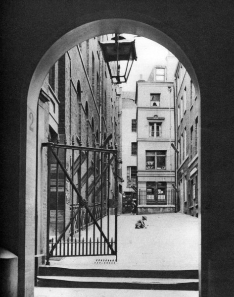 Mitre Court by the Temple, London, 1926-1927.Artist: McLeish