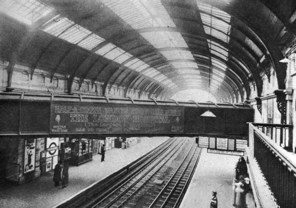The course of the Westbourne Aqueduct over Sloane Square Station, London, 1926-1927. Artist: Unknown