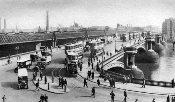 The two bridges at Blackfriars, London, 1926-1927. Artist: Unknown