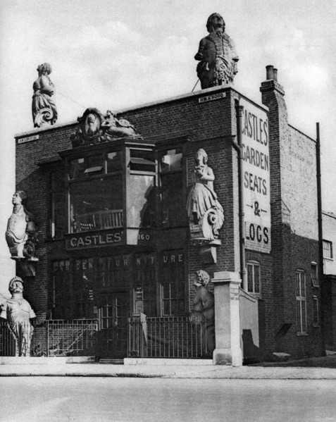 Figureheads of old fighting ships, Grosvenor Road, London, 1926-1927.Artist: Whiffin