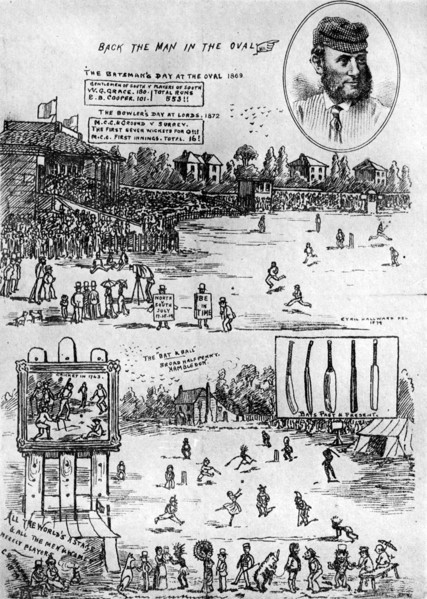 A memento of James Southerton's benefit cricket match, 19th century (1912). Artist: Unknown