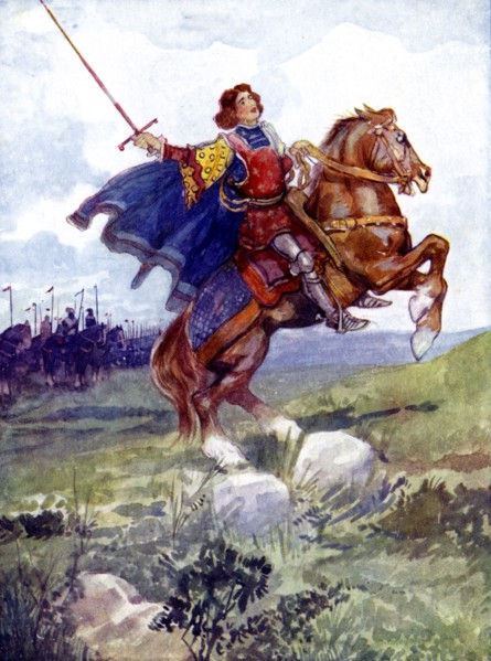 A knight riding a rearing horse. Artist: Unknown