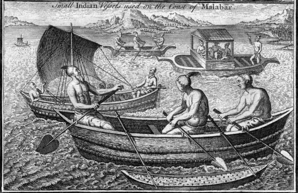 Small vessel used on the coast of Malabar (Cochin), India, c18th century. Artist: Unknown