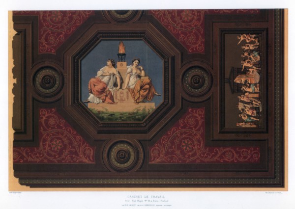 Cabinet de Travail, Paris, 19th century.Artist: F Durin