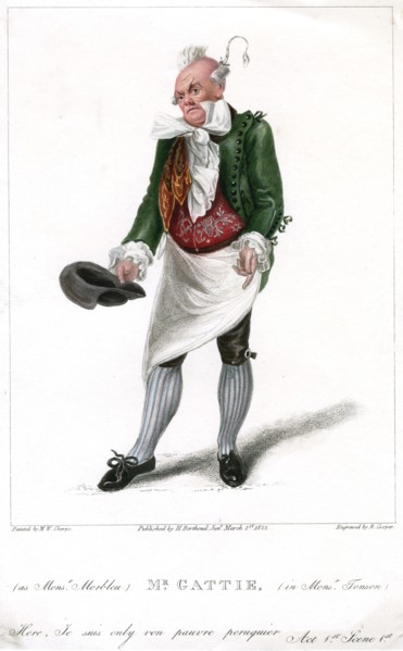 'Mr Gattie as Monsieur Morbleu in Monsieur Tonson', 1822.Artist: R Cooper