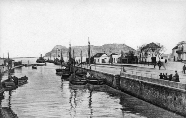 The Rock of Gibraltar from Algeciras, Spain, early 20th century. Artist: VB Cumbo