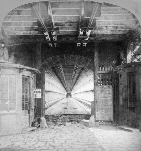 Interior of the suspension bridge, Niagara Falls, Canada, early 20th century. Artist: Unknown