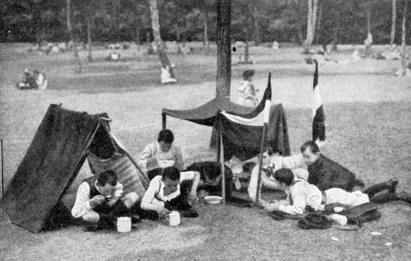 Boys camping, Berlin, Germany, 1922. Artist: Unknown