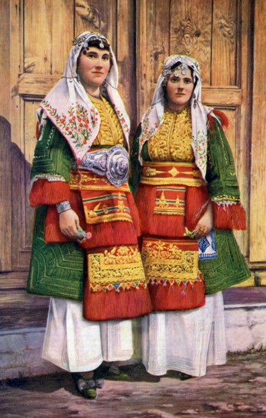 Two Greek women, 1922.Artist: LG Popoff