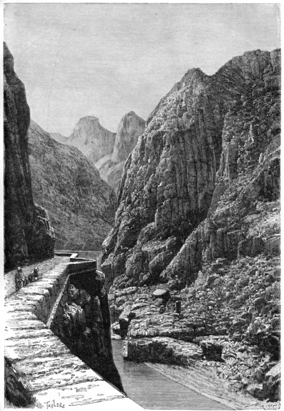 'View taken in the Shabet el Akra caravan route, Algeria', c1890. Artist: Bertrand
