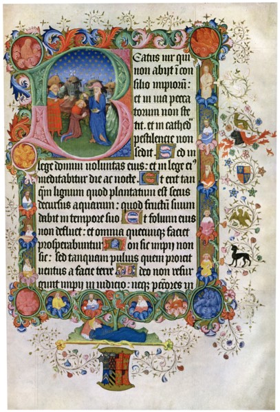 'David Anointing David', c15th century. Artist: Unknown