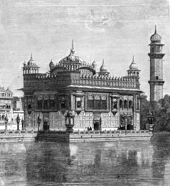 The Golden Temple and the Lake of Immortality at Amritsar, India, 1895. Artist: Unknown