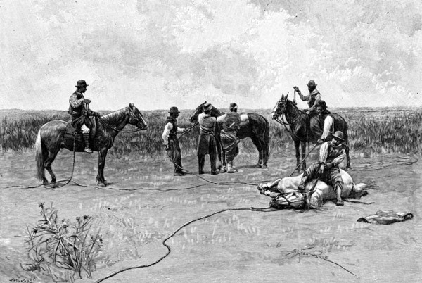 Gauchos, 1895.Artist: Alfred Paris