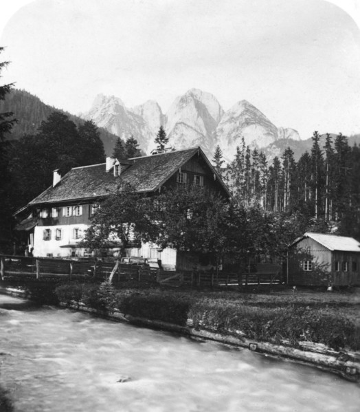 The blacksmith's forge at Gosau, Salzkammergut, Austria, c1900s.Artist: Wurthle & Sons