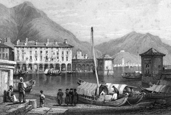 Como and Lake Como, Lombardy, Italy, 19th century.Artist: Thomas Barber