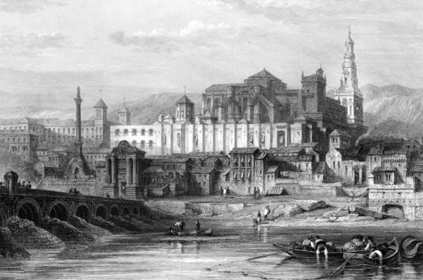 Great mosque and the dungeon of the Inquisition, Cordoba, Spain, 19th century.Artist: Thomas Higham