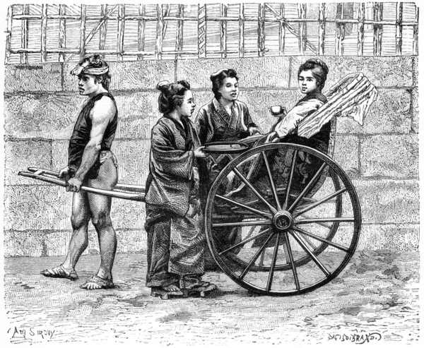 A rickshaw, Japan, 1895. Artist: Unknown