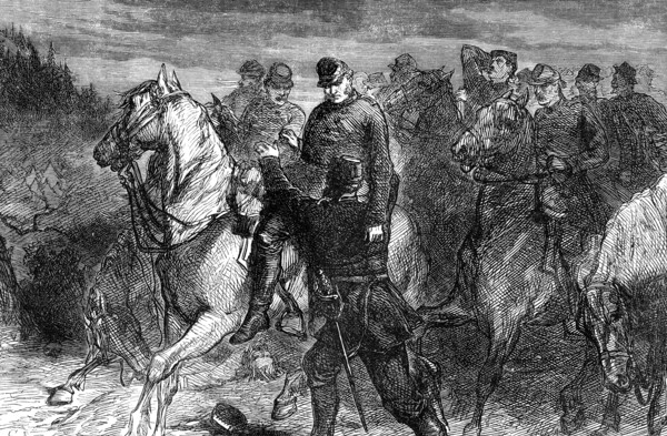 'General Jackson mortally wounded', (late 19th century). Artist: Unknown