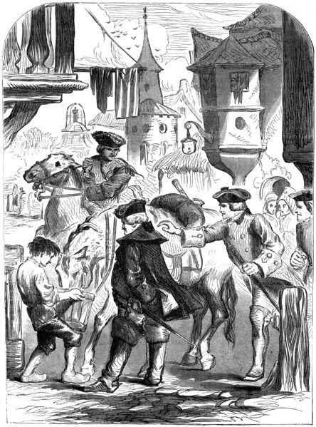 The arrest of Charles Belleisle at Elbingerode, Germany, 1744 (19th century). Artist: Unknown