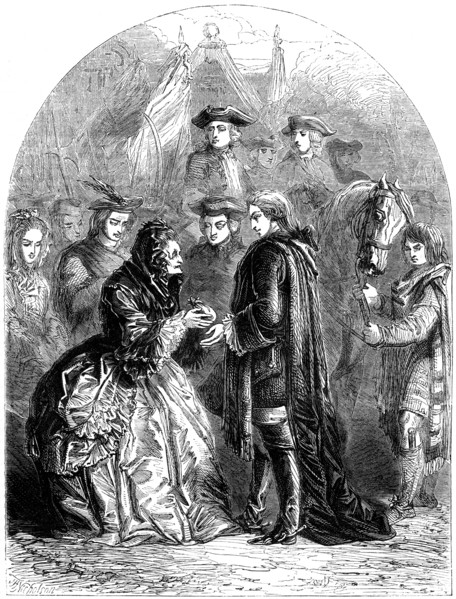Mrs Skyring welcoming the Young Pretender, 18th century (19th century).Artist: TE Nicholson
