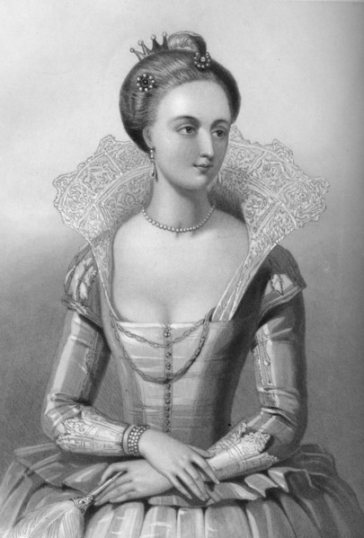 Anne of Denmark (1665-1714), queen consort of King James I, 1851.Artist: WH Mote